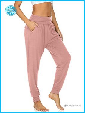 Women's High Waist Yoga Joggers Loose Workout Sweatpants Lounge Pants with